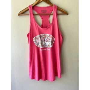 Ron Jon Sz M Surf Shop Clearwater Beach Racerback Pink Tank Top Pullover